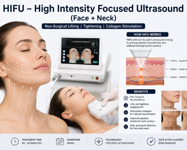 HIFU - High Intensity Focused Ultrasound ( Face + Neck )